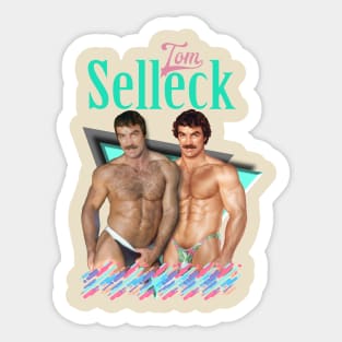 Tom Selleck 80s Aesthetic Design Sticker